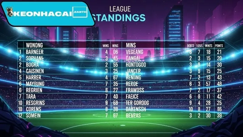 Phân tích bảng xếp hạng giải vô địch quốc gia