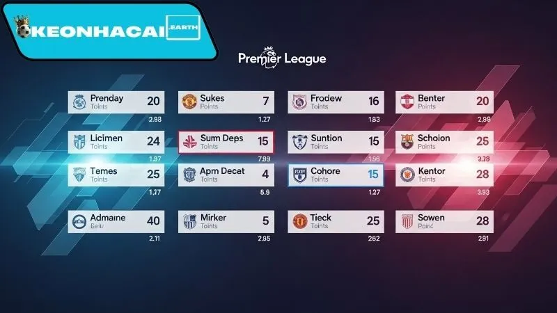 Bảng xếp hạng Premier League theo vòng