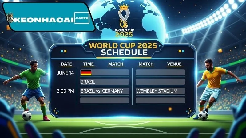 Cách tra cứu lịch thi đấu World Cup 2025 tại Kèo Nhà Cái